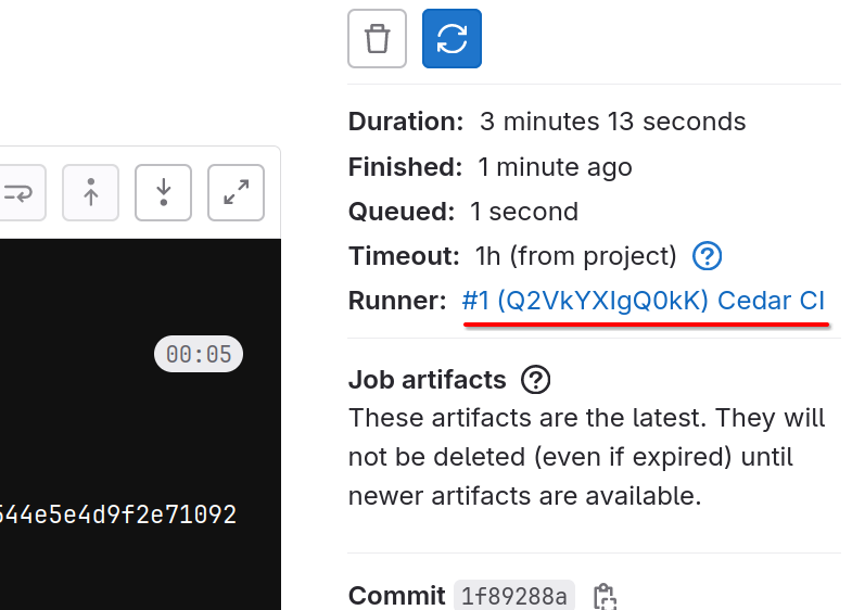 Gitlab runner - job metadata