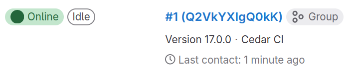 Gitlab runner - online